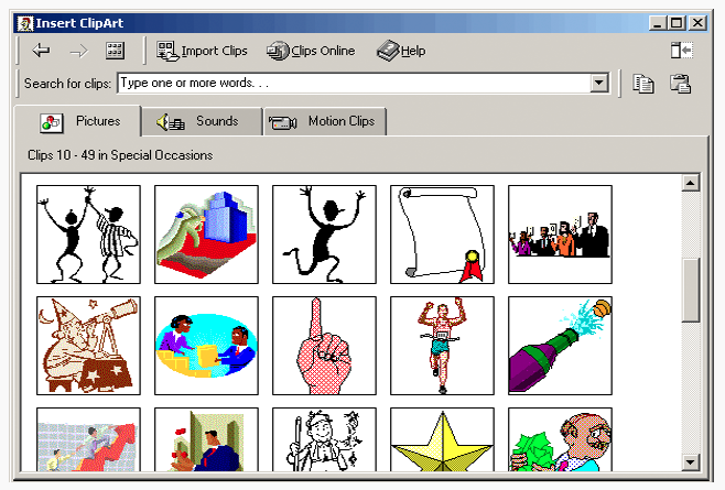 clipart for word on mac